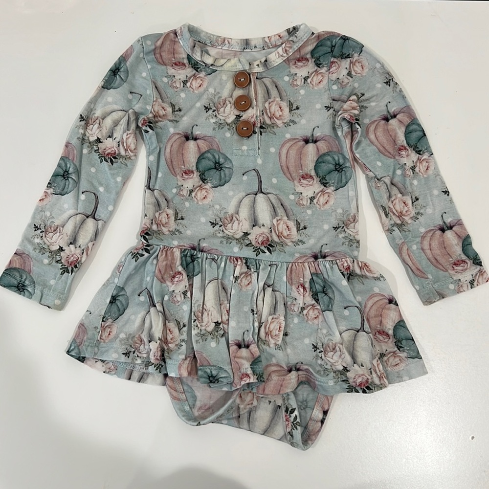Posh Peanut Jackie Twirl skirt Bodysuit size 6-12M